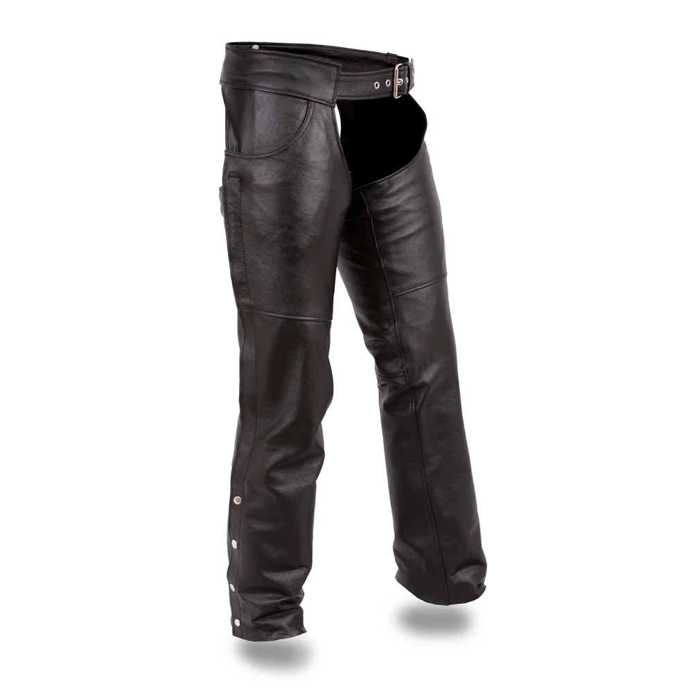 First MFG Milled Cowhide Motorcycle Chaps Rally