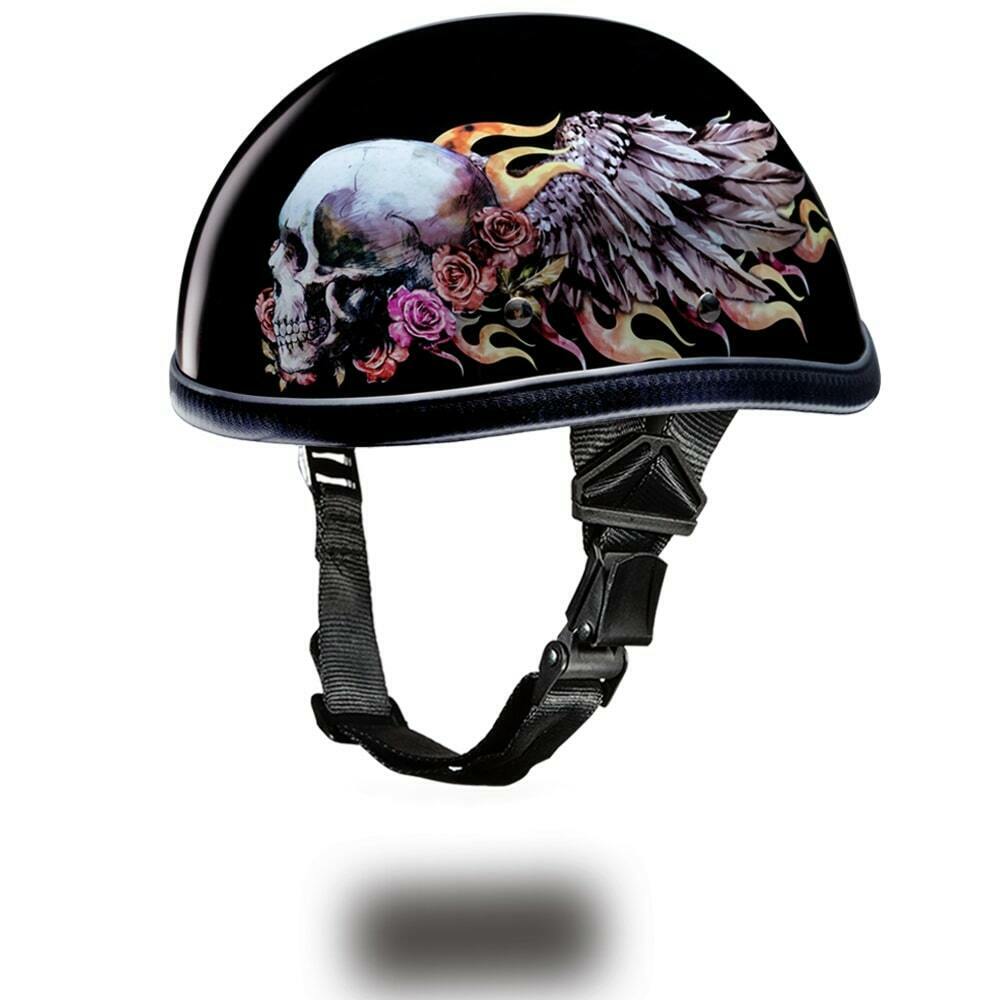 Daytona Helmets Novelty EAGLE- W/ SKULL WINGS Not DOT Motorcycle Helmet