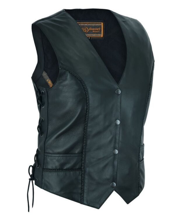 Daniel Smart DS223 Leather Ultra-Thin Motorcycle Vest