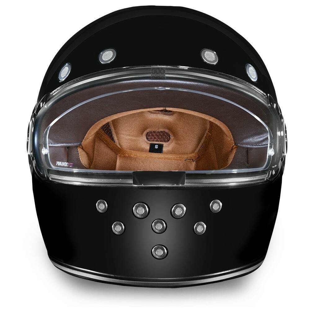 Daytona Helmets Retro DOT Approved Hi Gloss Black Chrome Motorcycle