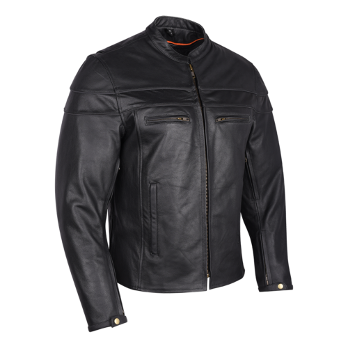 Vance Leather VL531 Vented Premium Leather Motorcycle Jacket