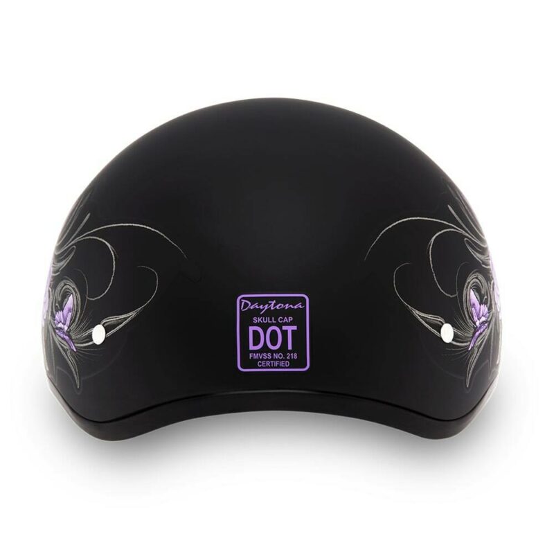 Daytona Helmets D6 Wh W Skull Chain Dot Motorcycle Helmet