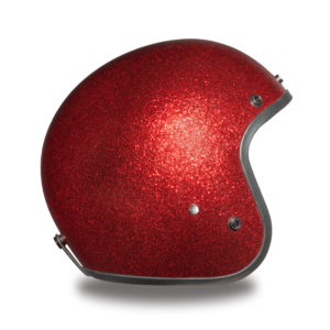 Open Face Retro Helmet, Red