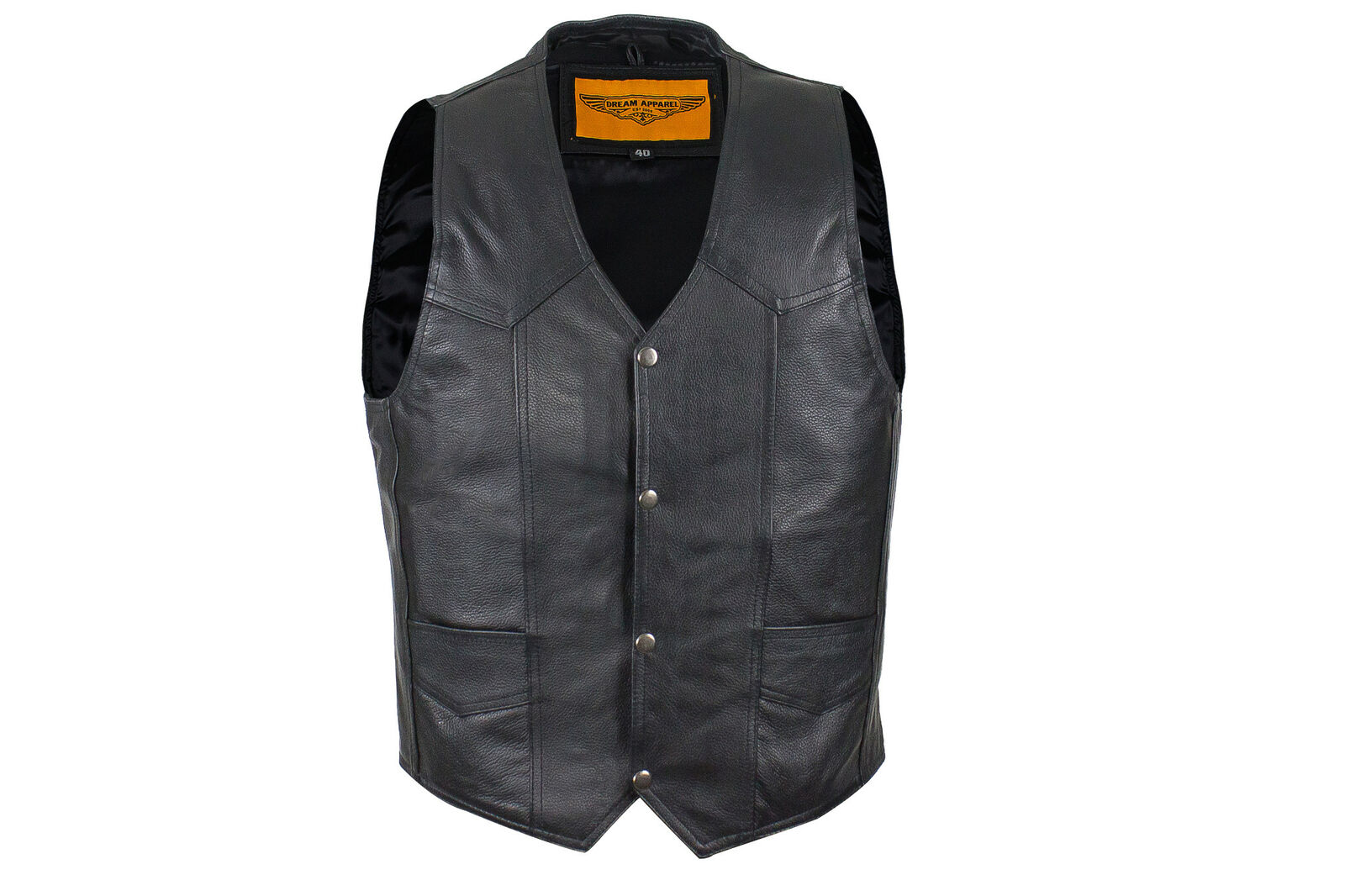 Mens Bikers Waistcoat Stylish SWAT Style Real Black Leather Vest