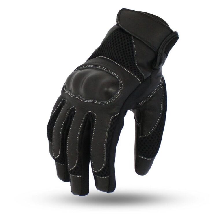 Men's Motorcycle Leather Gloves Axis Hard Knuckles Gloves by FirstMFG ...