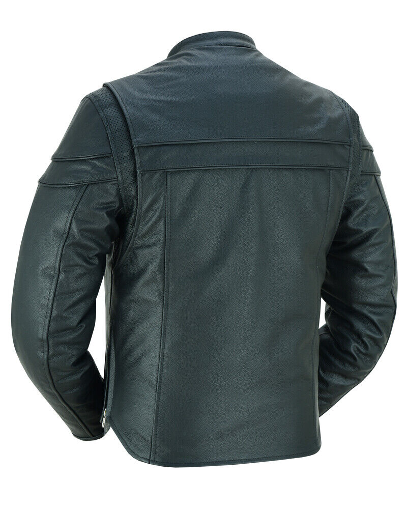 Daniel Smart DS784 Soft Plain Cowhide Motorcycle Jacket