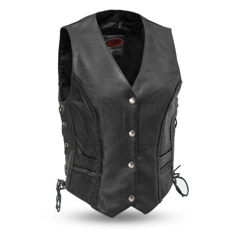 First Mfg Trinity Soft Milled Cowhide Motorcycle Vest